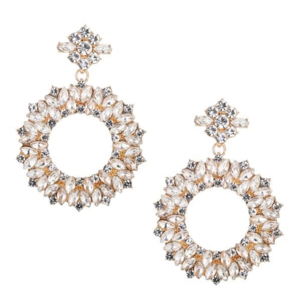 Eyecandy Los Angeles sparkling hoop earrings